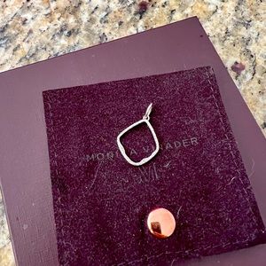 Monica Vinader Riva Diamond Necklace Silver Pendant